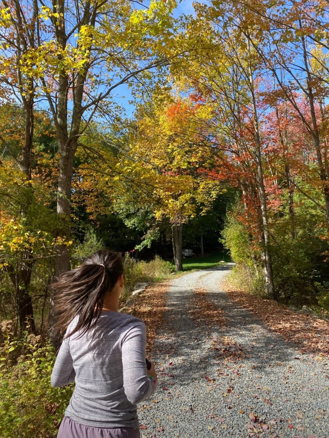 picture of me running in the fall